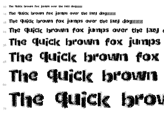 Dot Tricks font waterfall