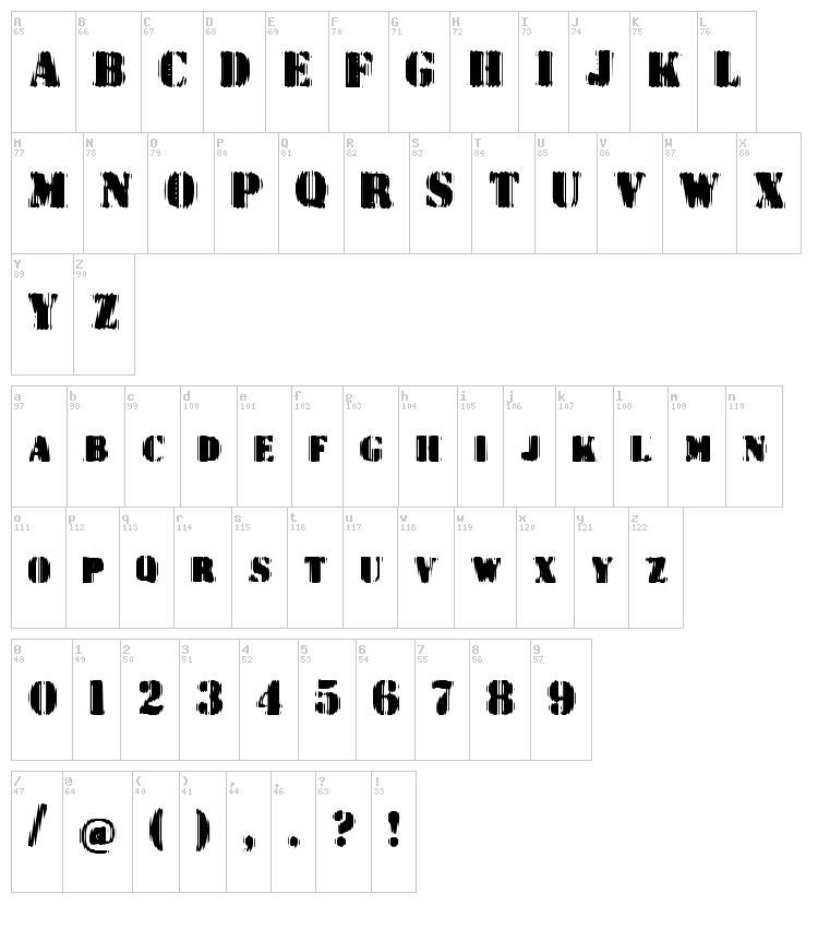 Dr. Enoksen font map
