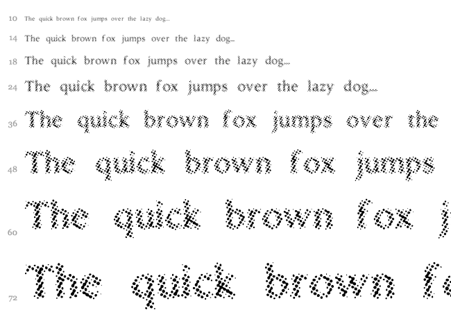 Drugged Individualist font waterfall