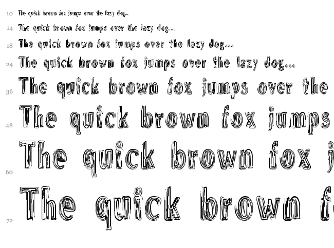 DS Brushes font waterfall