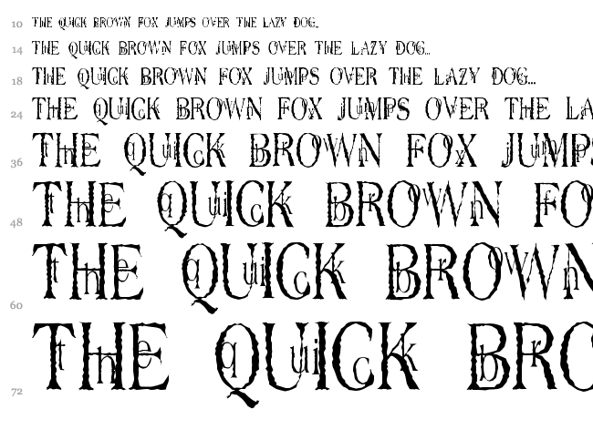 Dyers Eve font waterfall