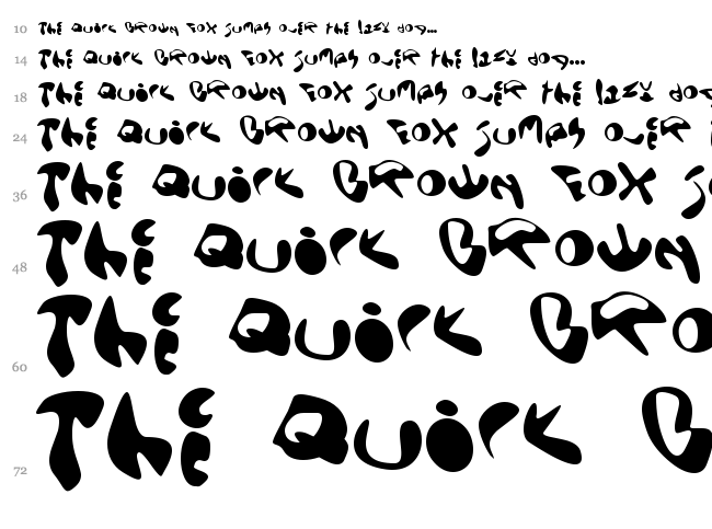 Ecto Blaster font waterfall