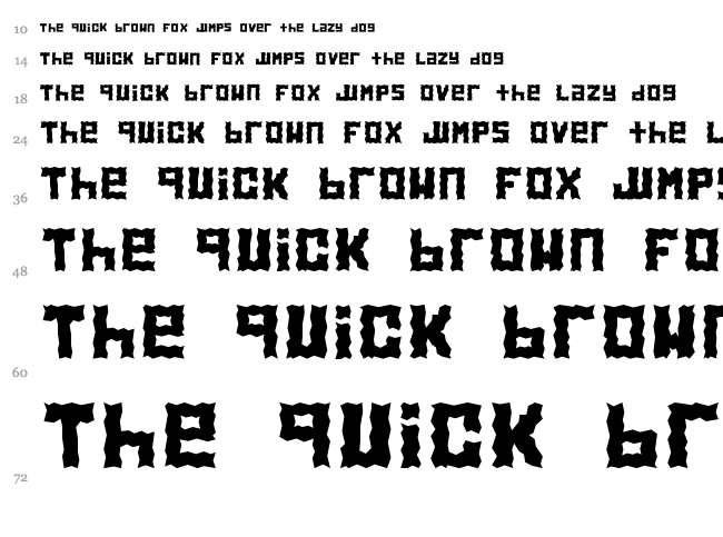 Electrolite font waterfall