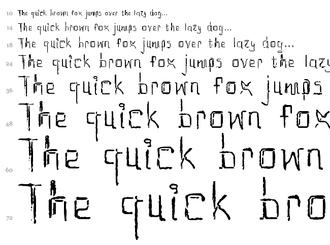 EtchAsketch font waterfall