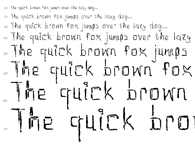 EtchAsketch font waterfall