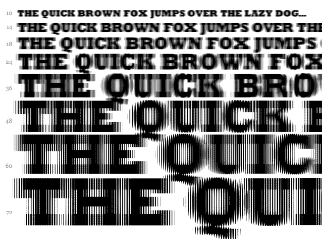 ExtraBlur font waterfall