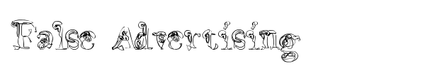 False Advertising font preview