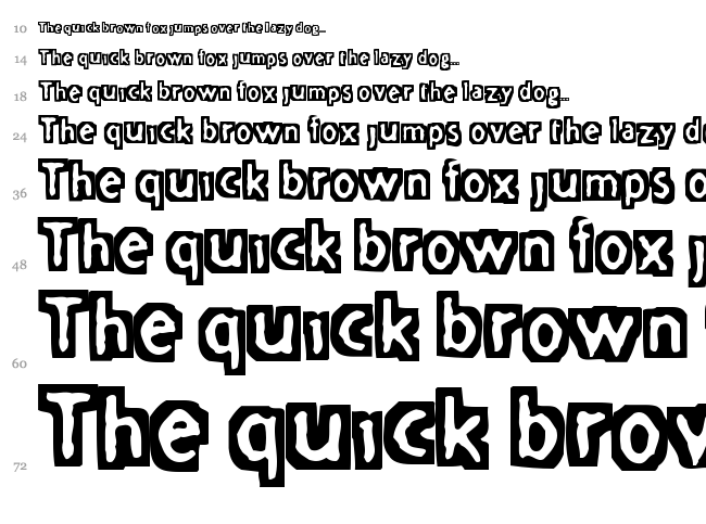 Five Finger Discount font waterfall