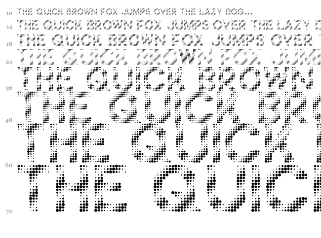 Foilness font waterfall