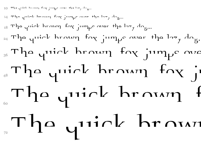 Fragmenta font waterfall