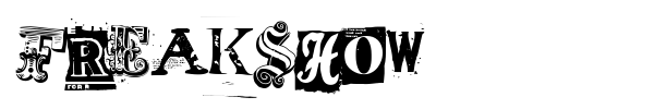 Freakshow font preview