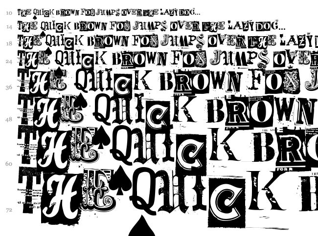 Freakshow font waterfall