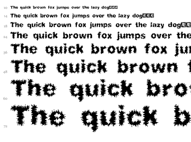 Frizzed BRK font waterfall