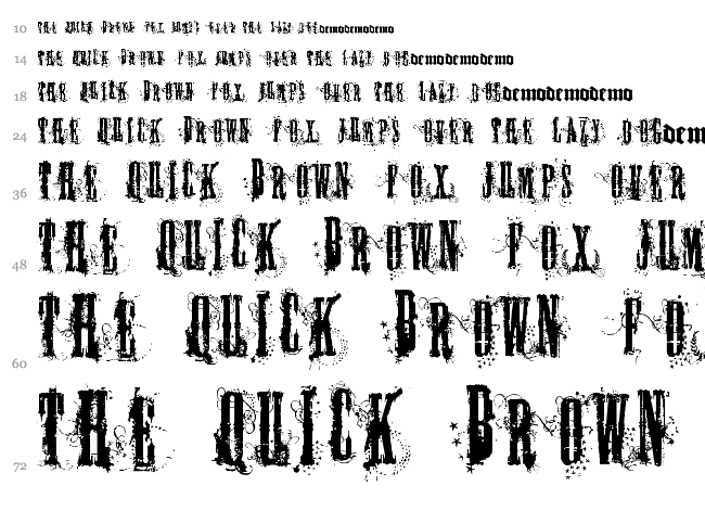 Fuck you Las Vegas font waterfall