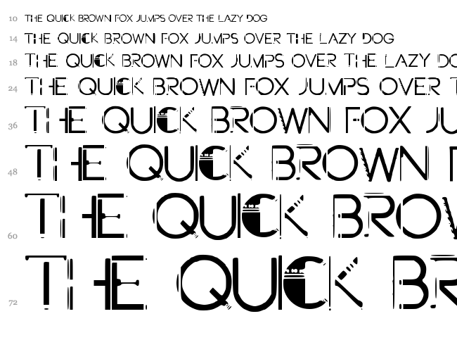 Future Paint font waterfall