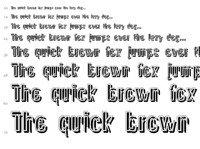 Glasnost font waterfall
