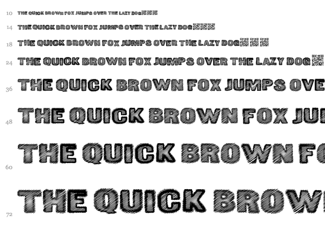 Great Shake font waterfall