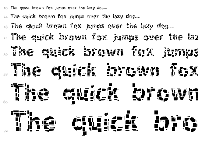 Gridshift font waterfall