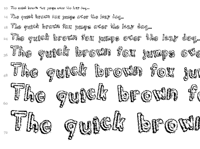 Grumbling Effect font waterfall