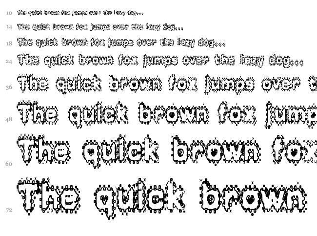 Grunge Puddles font waterfall