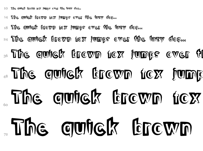 Half Half font waterfall