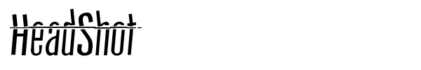 HeadShot font