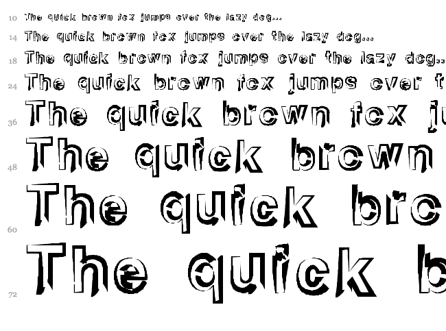 Heatstroke font waterfall