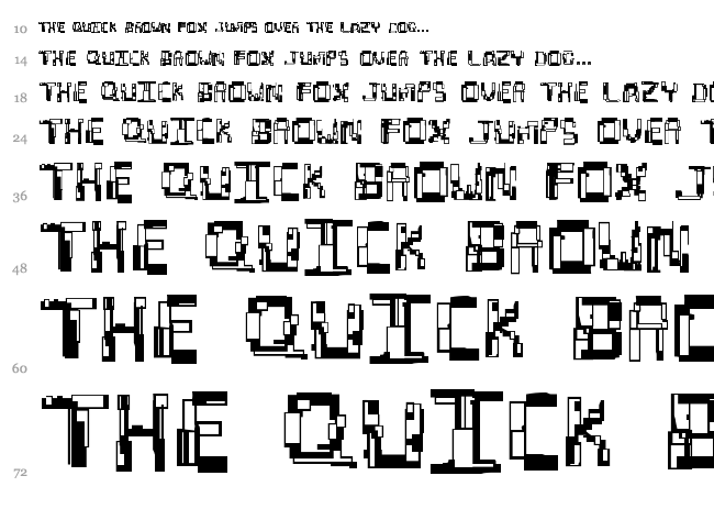 Hydrogen font waterfall