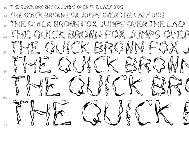 Ideocs font waterfall