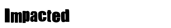 Impacted font