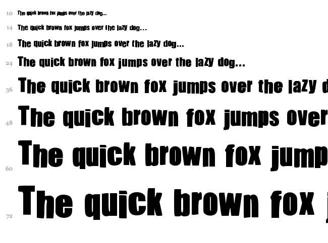 Impacted font waterfall