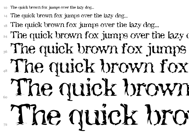 Jack the Hipper font waterfall