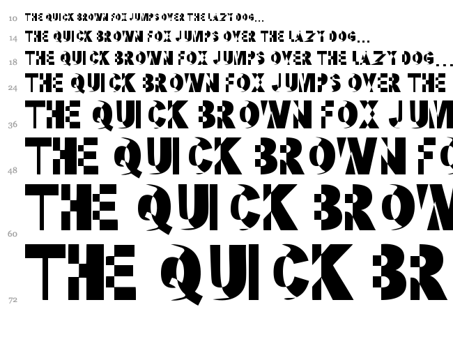 Kandinsky font waterfall