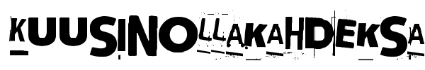 Kuusinollakahdeksan font