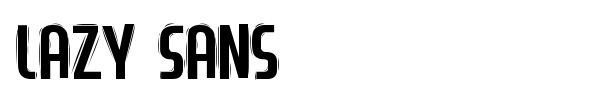 Lazy Sans font