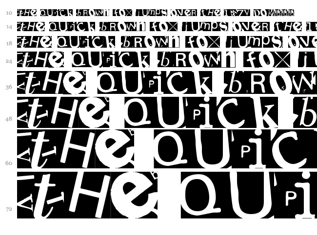 Letter Soup Mainz font waterfall