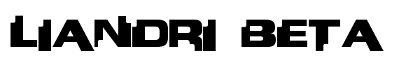 Liandri Beta font preview