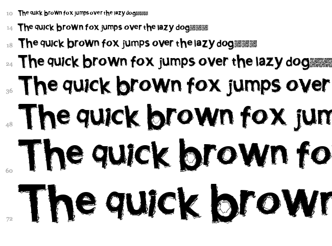 Lightning Blaze font waterfall