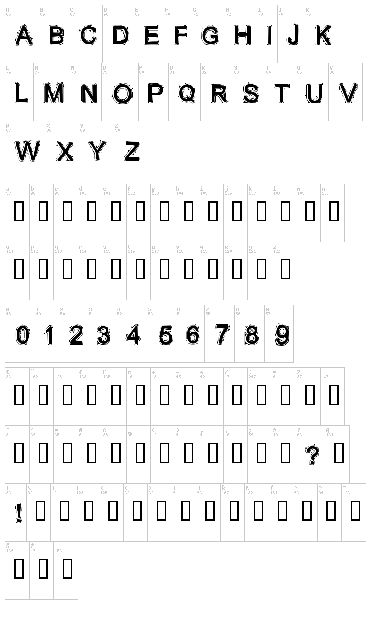 Lithium font map