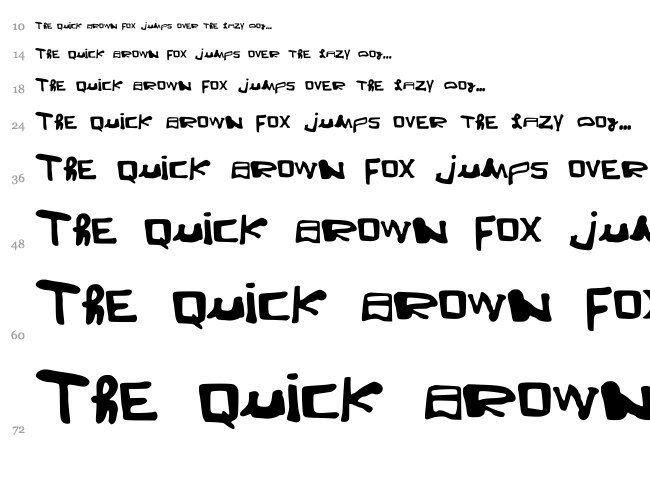 Lunazzi font waterfall