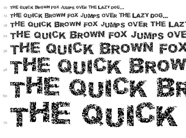 Malapropism font waterfall