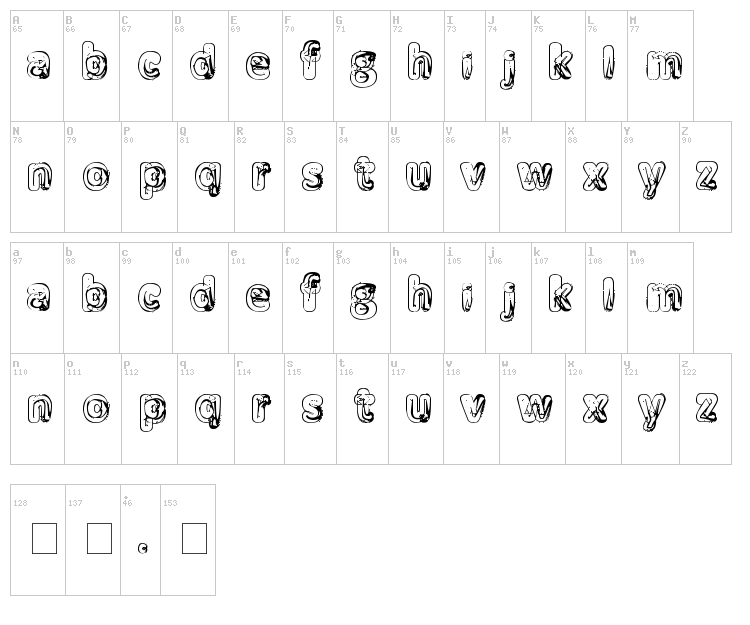 Manenschijn 02 font map