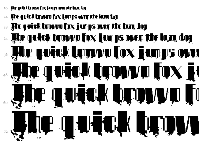 Map font waterfall