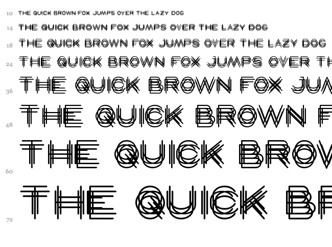 Maverick font waterfall