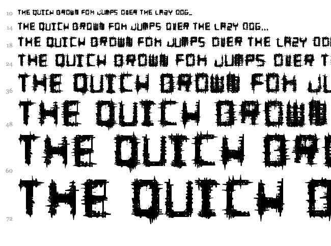 Melee font waterfall