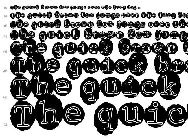 Melting Records font waterfall