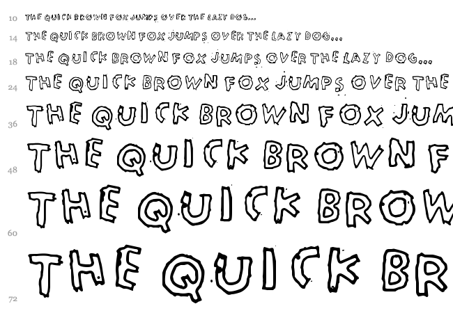 Merkurius font waterfall