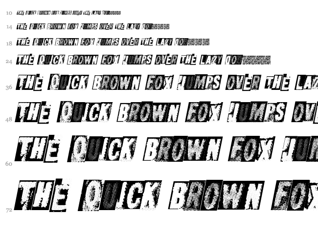 Metal Block Ultra font waterfall