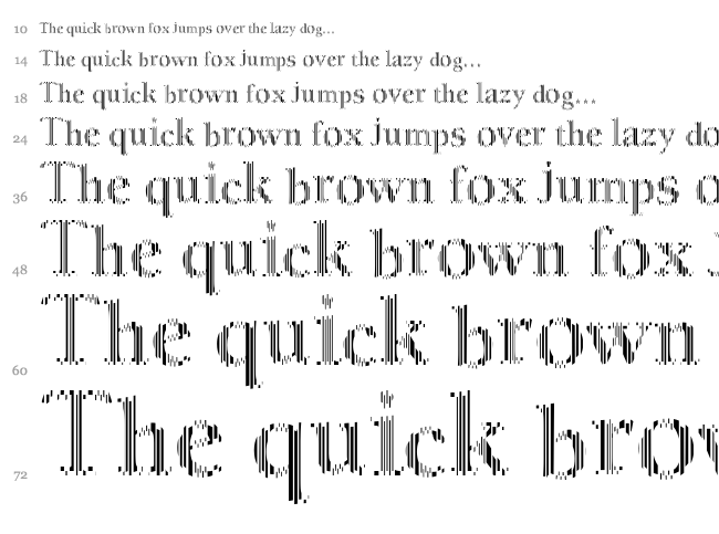 MyFontCode font waterfall