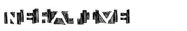 Negative font